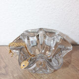 Ashtray / Pocket tray in crystal signed Art Vannes - Corolle model - V