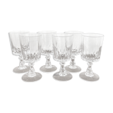 Vintage cristal d'Arques glasses - Louvre model