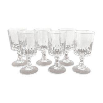 Vintage cristal d'Arques glasses - Louvre model