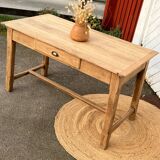 Antique farmhouse table with 1 drawer - 6 people
