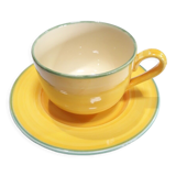 Petit déjeuner Luneville jaune tasse et sous tasse