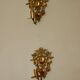 Pair of large Swedish brass wall sconces from the mid-century.