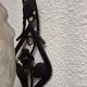 art deco wall light black iron pink decor