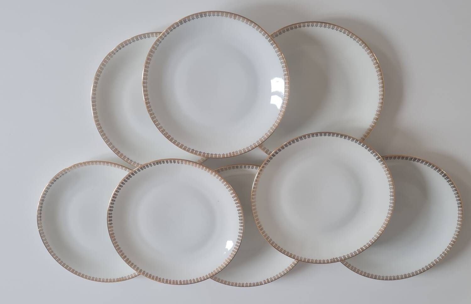 Set of 8 Limoges porcelain plates