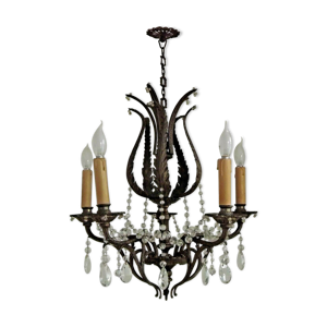 lustre antique en bronze