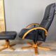 Danish design swivel and reclining relaxed chair by Jorgen Kastholm for Unico