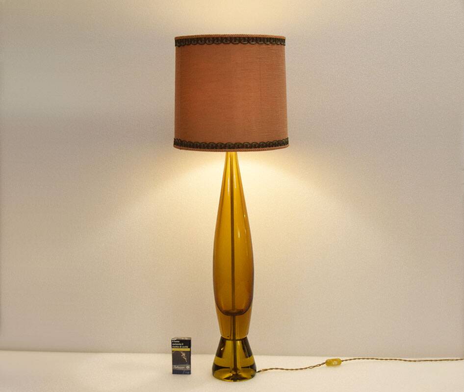 Seguso Flavio Poli large submerged glass lamp from Murano 1950s