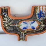 Large Mid-Century Scandinavian Modern pottery wall decor by Hellström