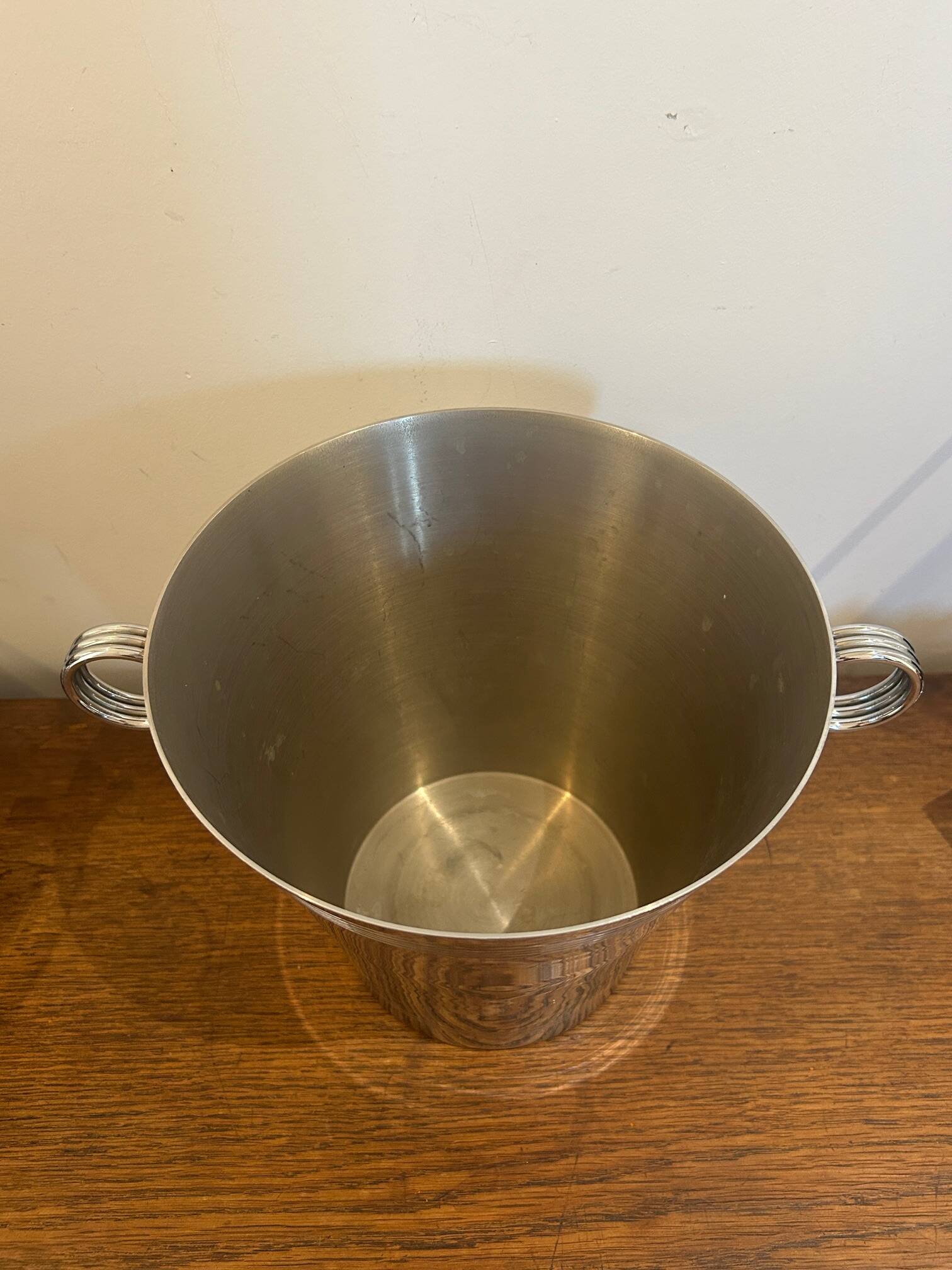 chrome metal champagne bucket 1950