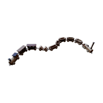 Miniature holzkuns loquai wooden train set