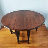 Antique folding table Gateleg solid oak