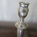 Pair of large silver bronze candle holders from the Directoire period