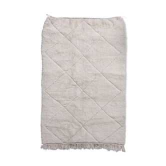 Berber carpet wool White 125x190 cm