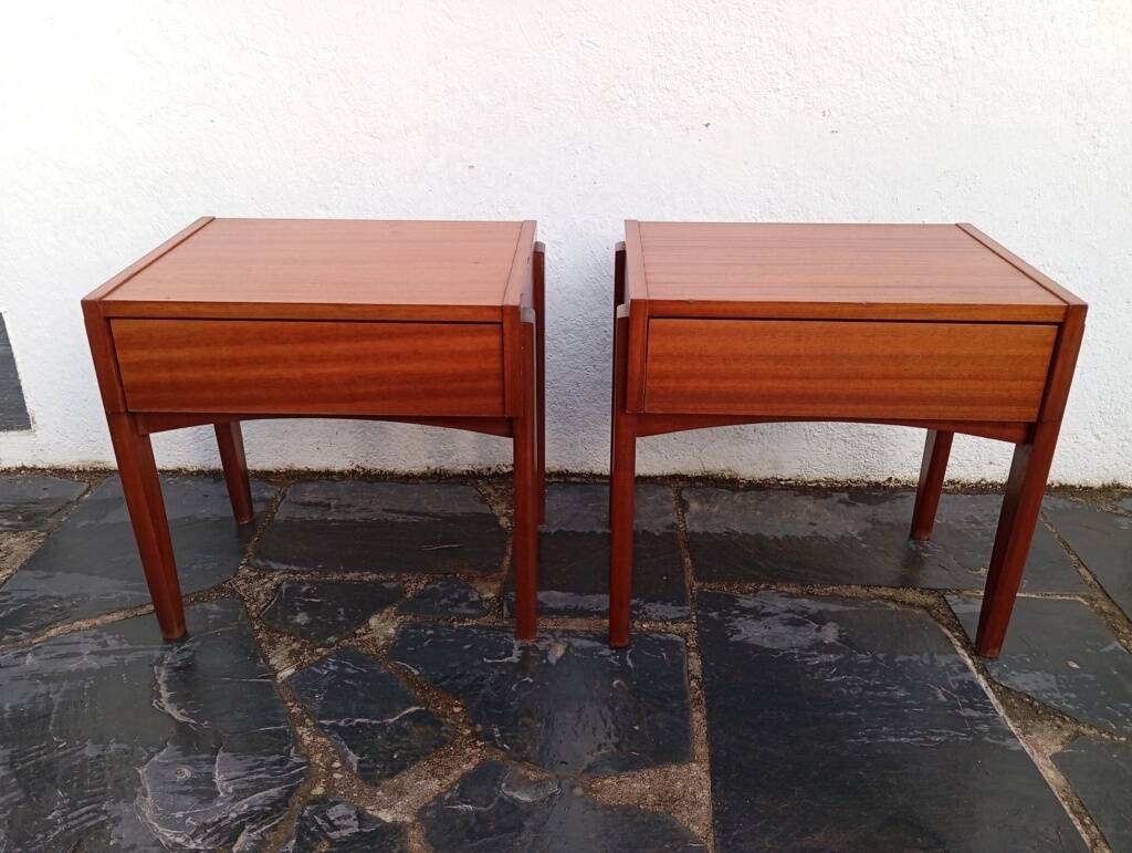 Pair of Scandinavian teak bedside tables