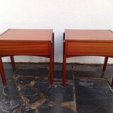 Pair of Scandinavian teak bedside tables