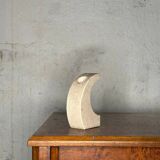 Travertine candle holder