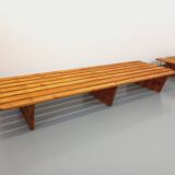 Pair of vintage  Perriand style  pine benches