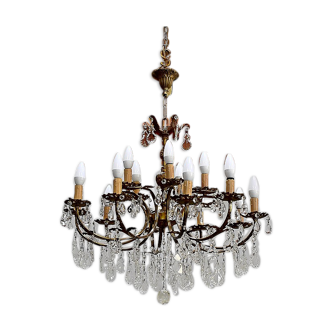 Lustre en cristal, milieu XXe