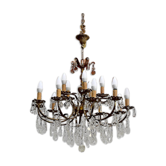 Crystal chandelier mid 20th