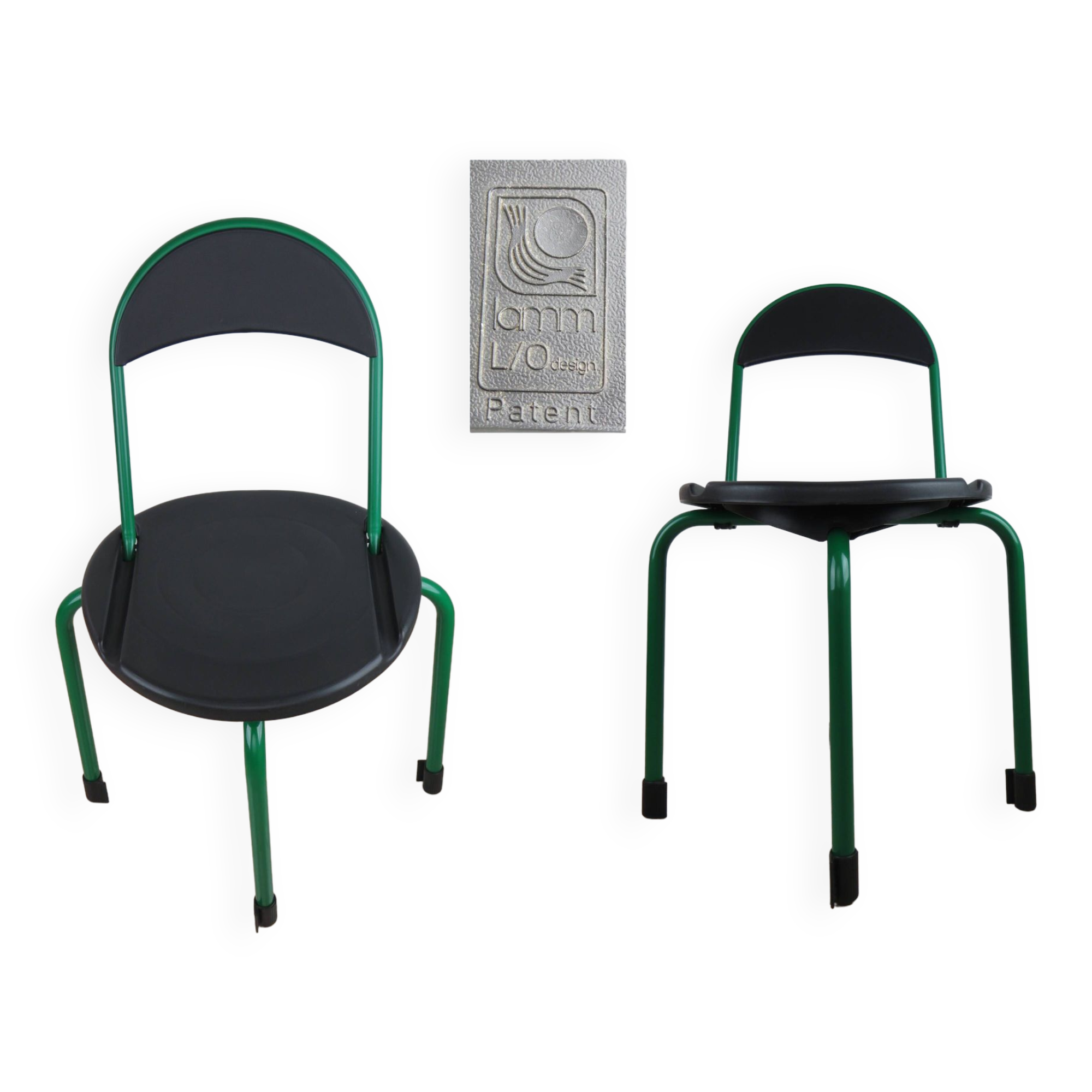 Pair of folding chairs model "Clark" by Lucci and Orlandini for Lamm 1985
