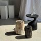 Multicoloured petrified wood side table H45 D24 - 3328