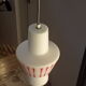 Opaline hanging lamp with patterns