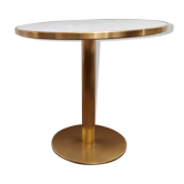 Table marble square diam. 80 cm brass brass brass foot brass