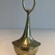 Paire de Chenets en Bronze Néoclassiques en Forme de Lampes Antiques à Anne