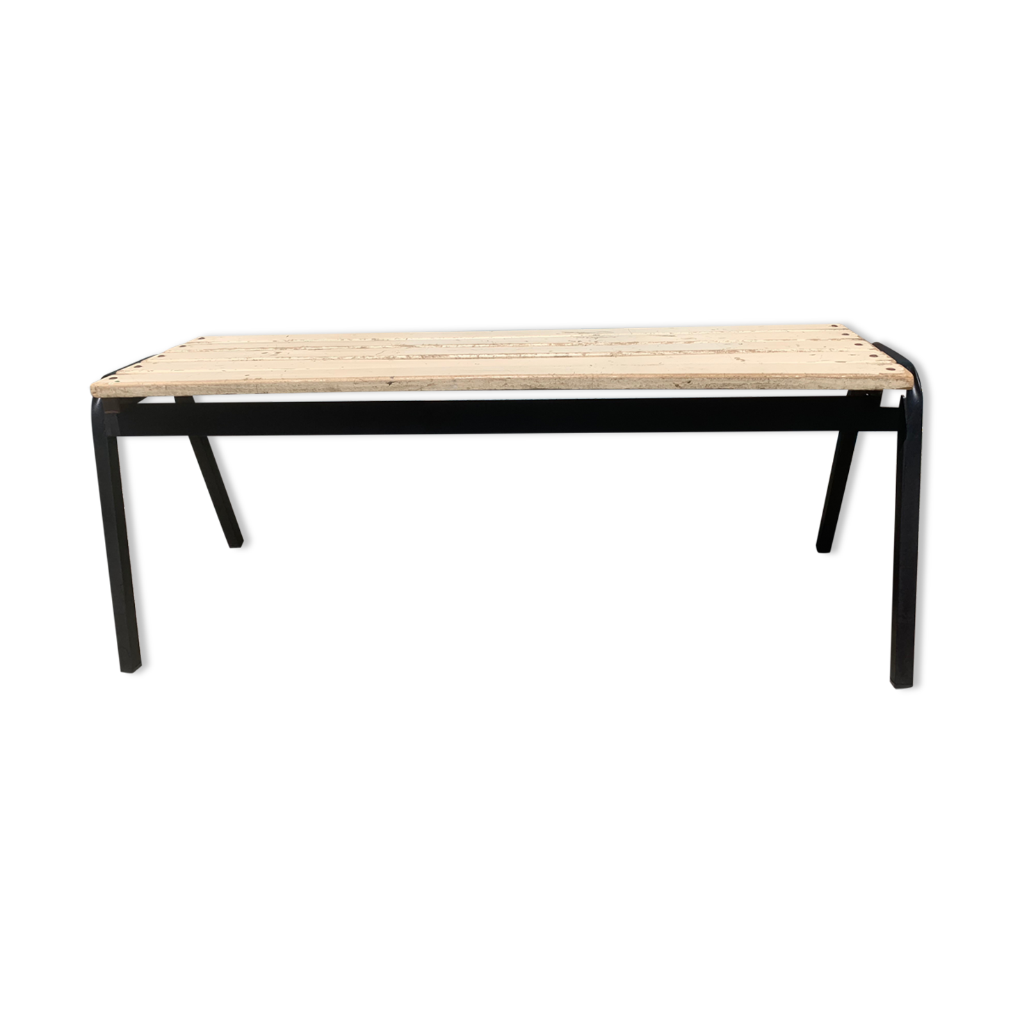 Banc ancien d’ecole industriel