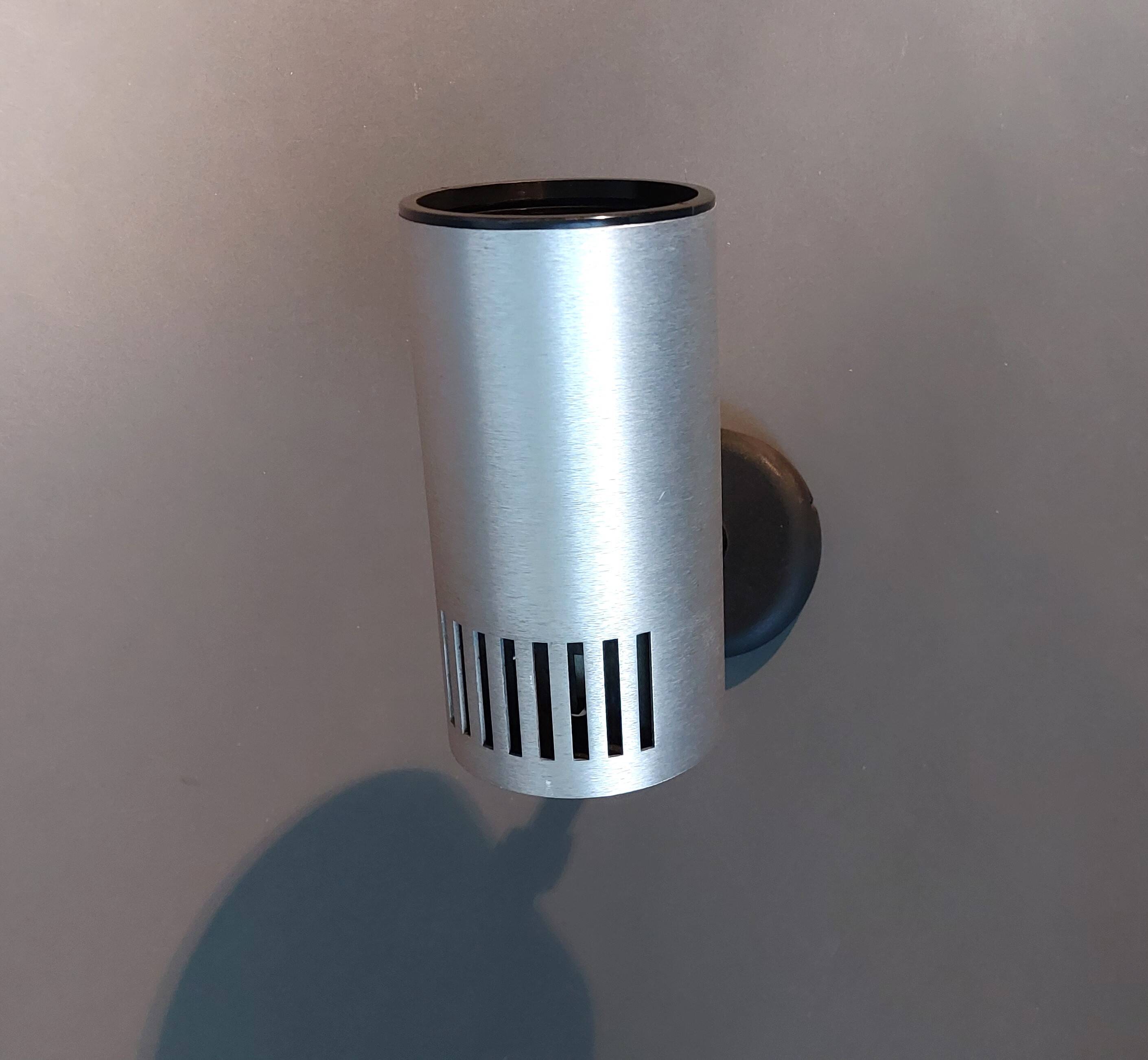 Adjustable brushed aluminum wall lamp by Lita, France 1960/1970.