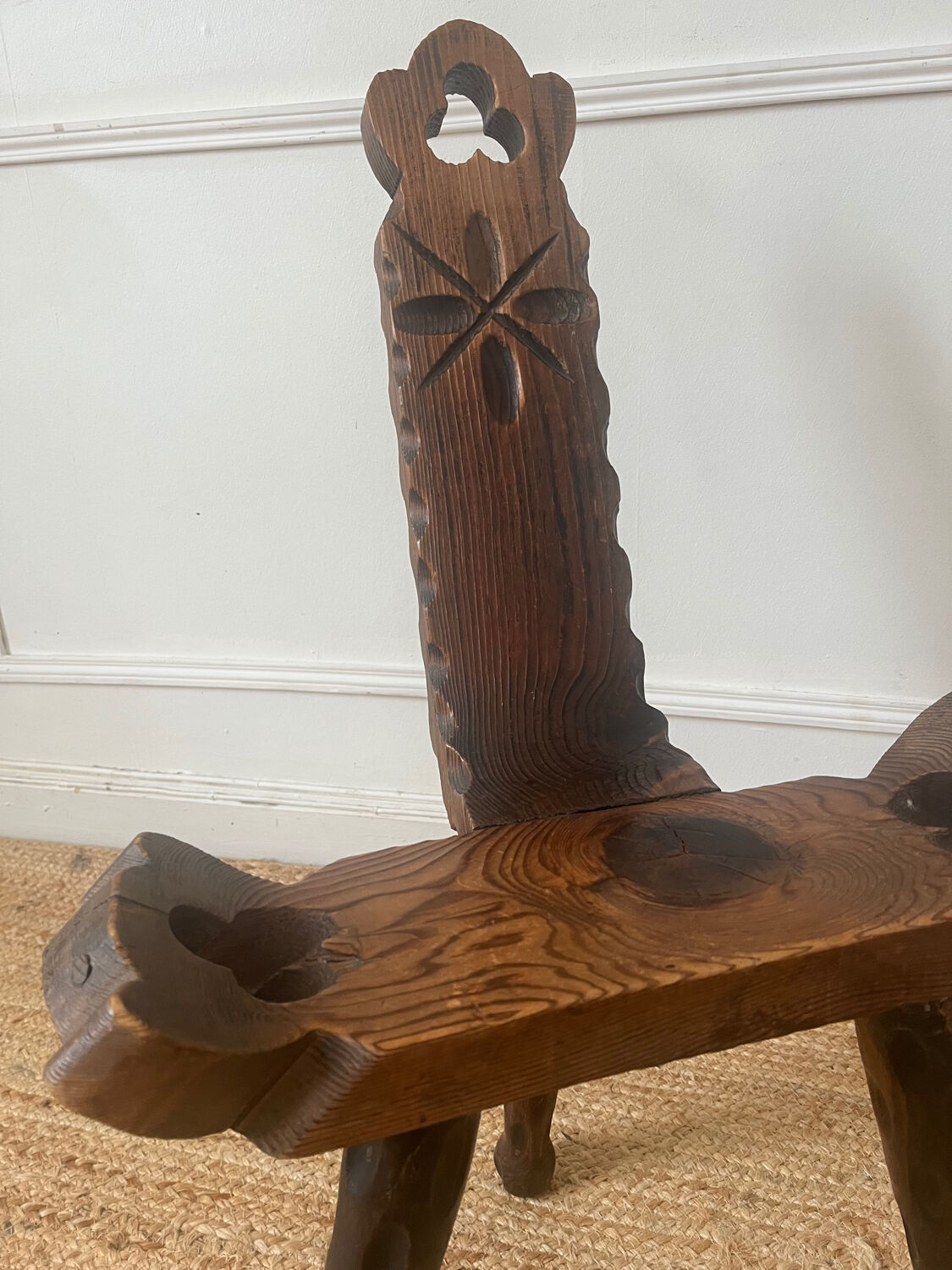 Brutalist tripod chair