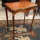 Pedestal table end of sofa decorated inlaid Louis XV style