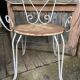 Pair of vintage wrought iron garden armchairs 60s
