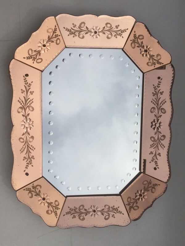 Mirror style Venetian art deco vintage