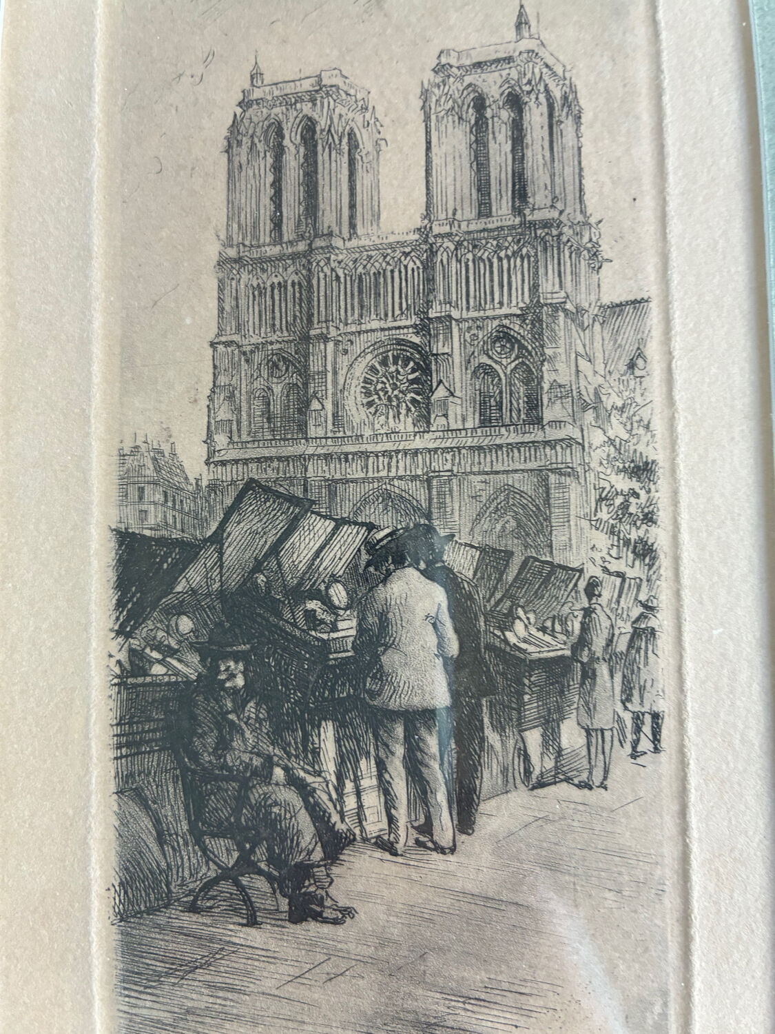 2 engravings of Parisian monuments signed Leopold Robin