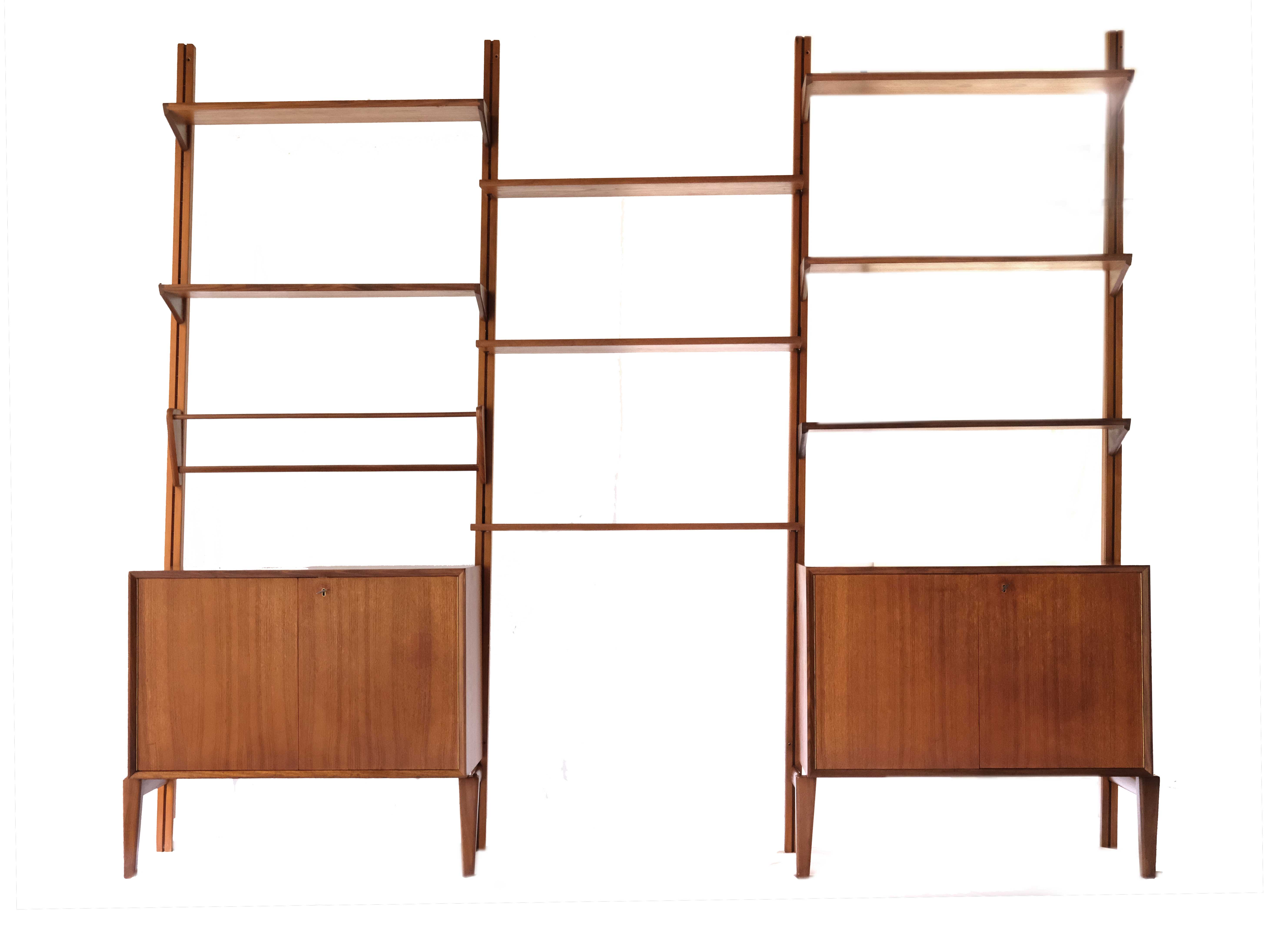 Mid-Century Danish Modern Teak Wall Unit System, 1970's