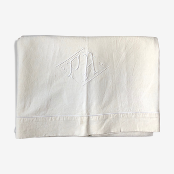 old linen lining monogrammed pa