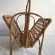 Magazine rack wicker and rattan