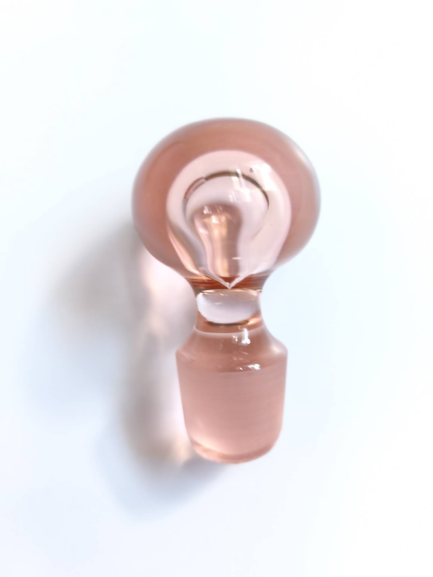 Vintage pink glass bottle