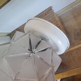 Vintage star globe lamp and enamel base