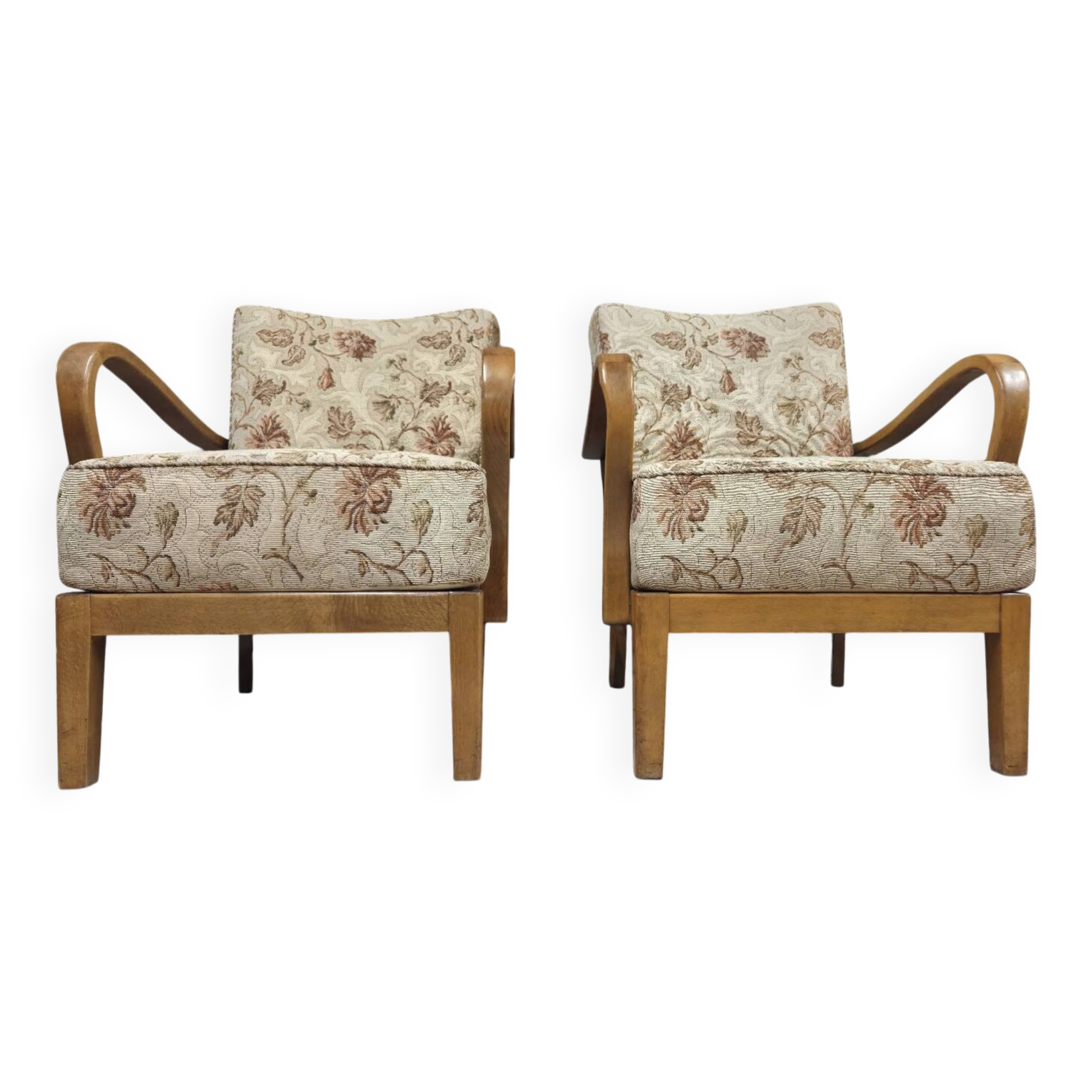Pair of vintage Scandinavian armchairs from the 60s-70s.