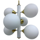 Kaiser Leuchten Sputnik in brass and metal with 6 opaline bulbs