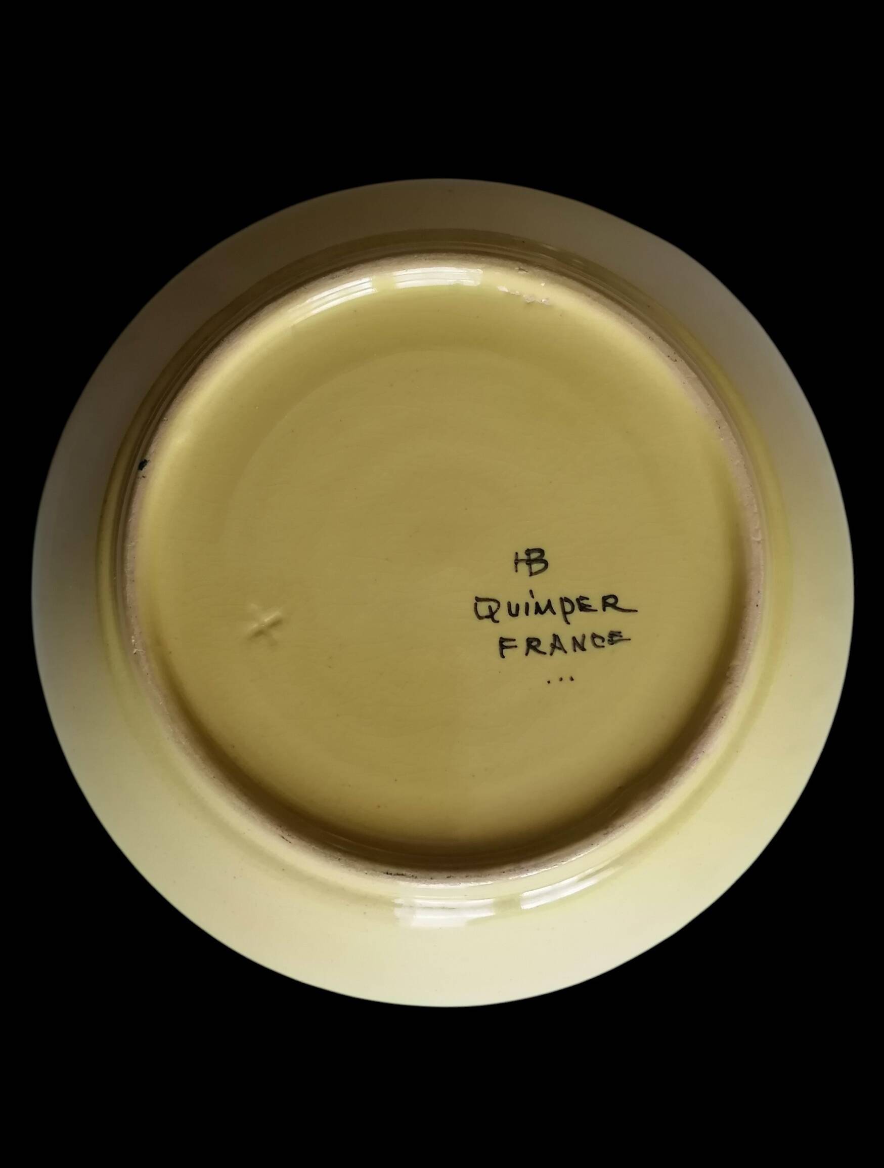 Two plates from the Breton faience HB Quimper.