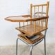 Chaise haute métal et bois