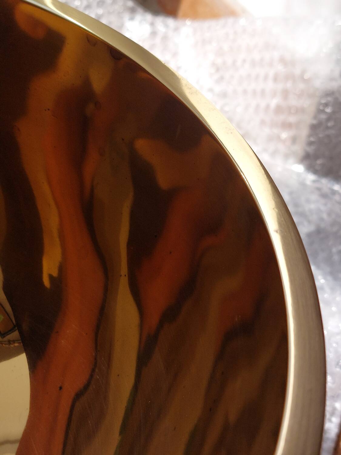 Antique and elegant Art Deco brass bowl