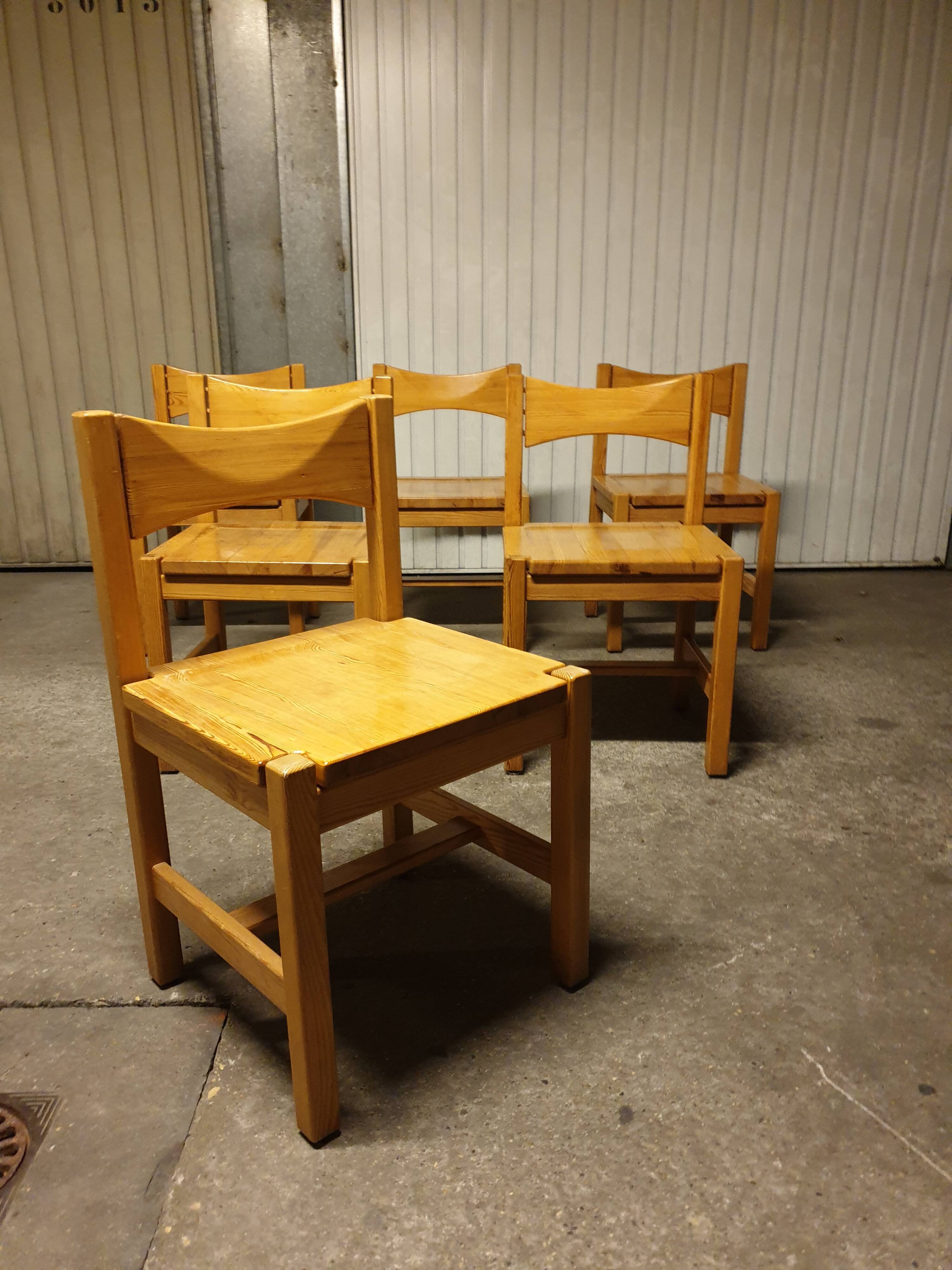 Set of 6 Hongisto Tapiovaara chairs 1960