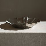 Large folded chrome bowl