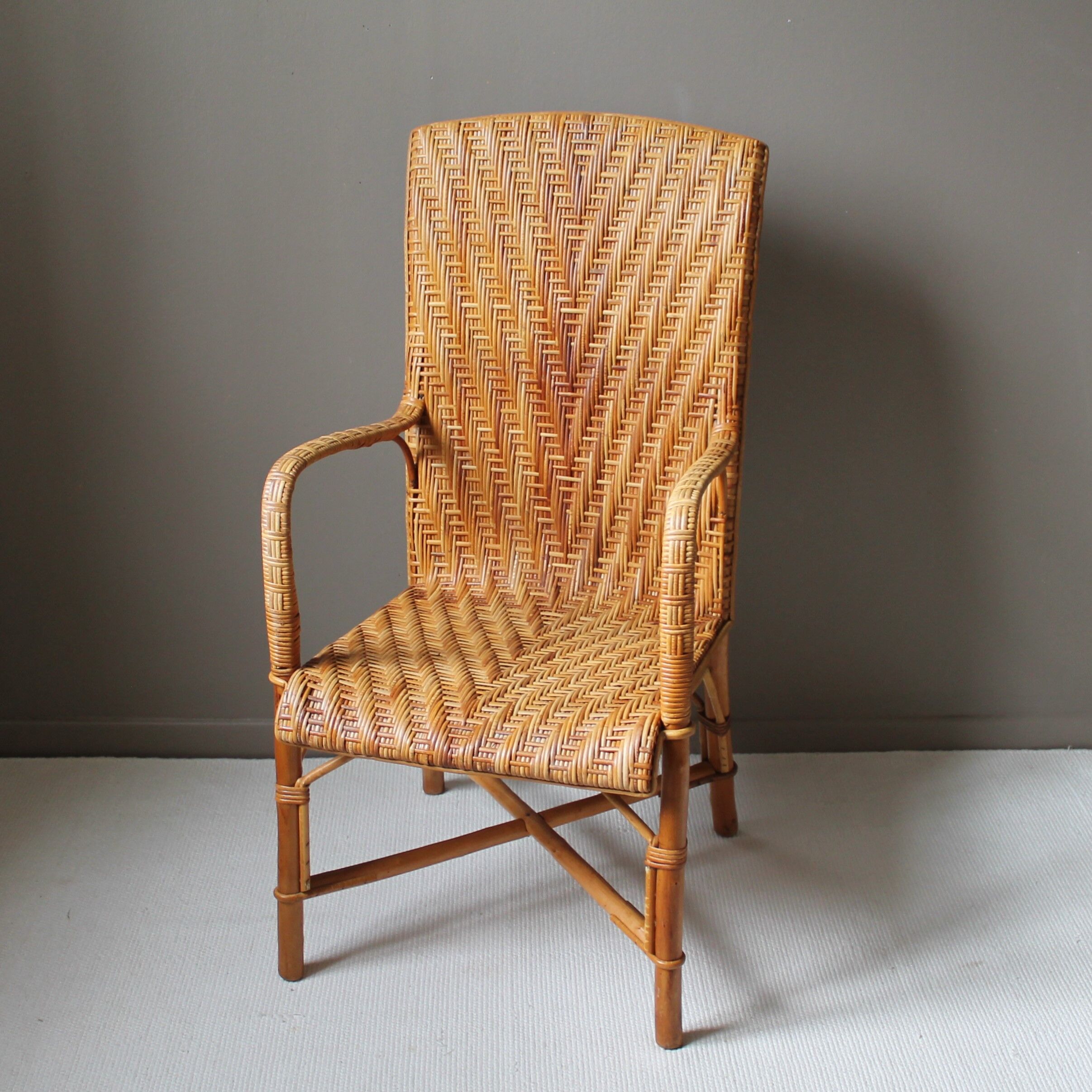 Vintage rattan armchair for adults