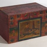 Antique Chinese brown storage trunk (c.1900) #6