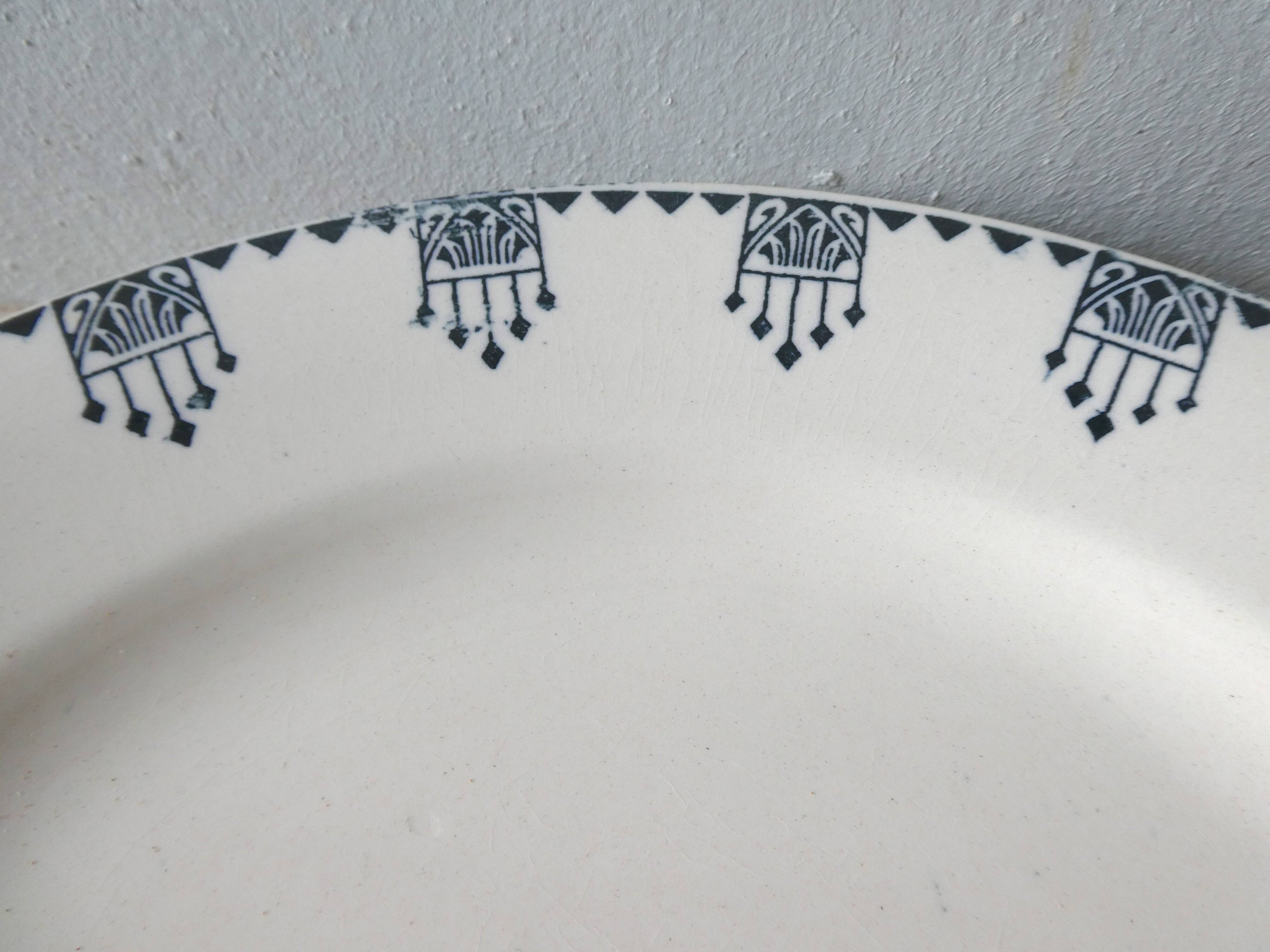 Dish  iron Earth model Rotterdam, blue decoration